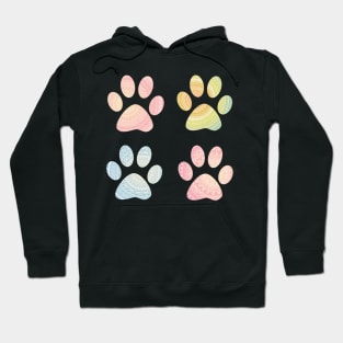 Dog paw with mandala art sticker pack Hoodie